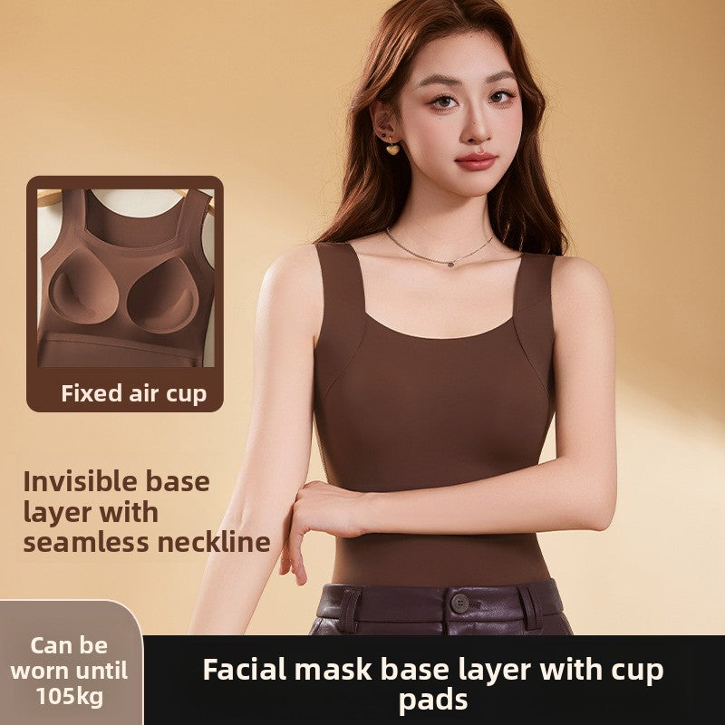 Silk seamless bra with underwire base layer underwear