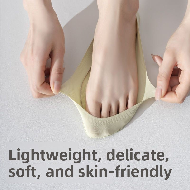 Women's Thin Cotton Boat Socks Non-Slip Invisible Low Cut Socks for Summer