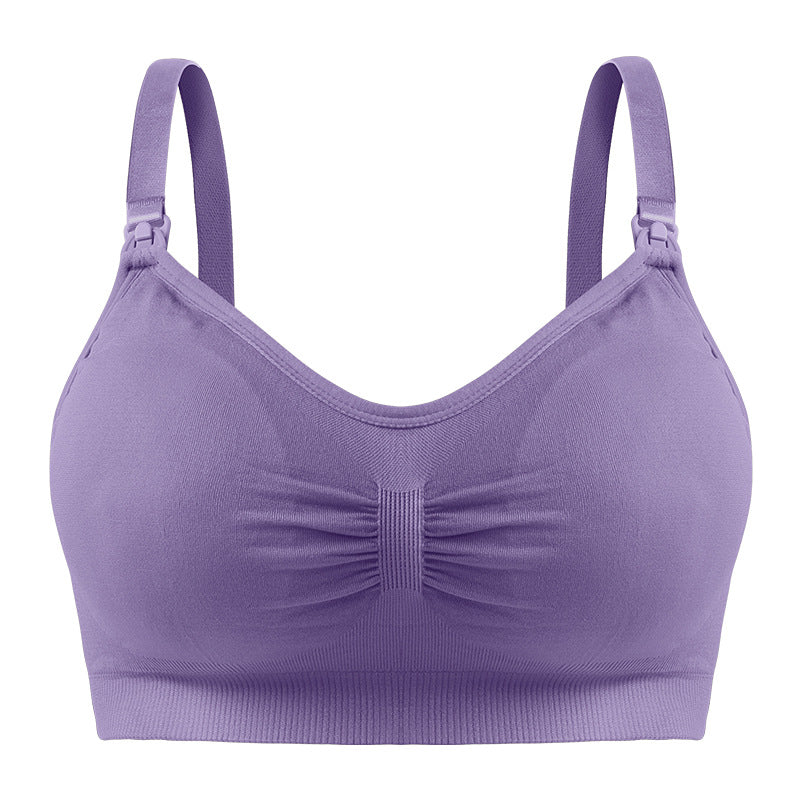 Pregnant without steel ring front opening buckle plus size lactation underwear