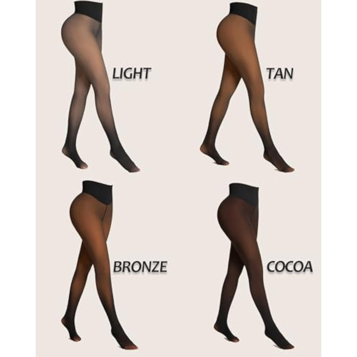 Leggings termici senza cuciture foderati in pile